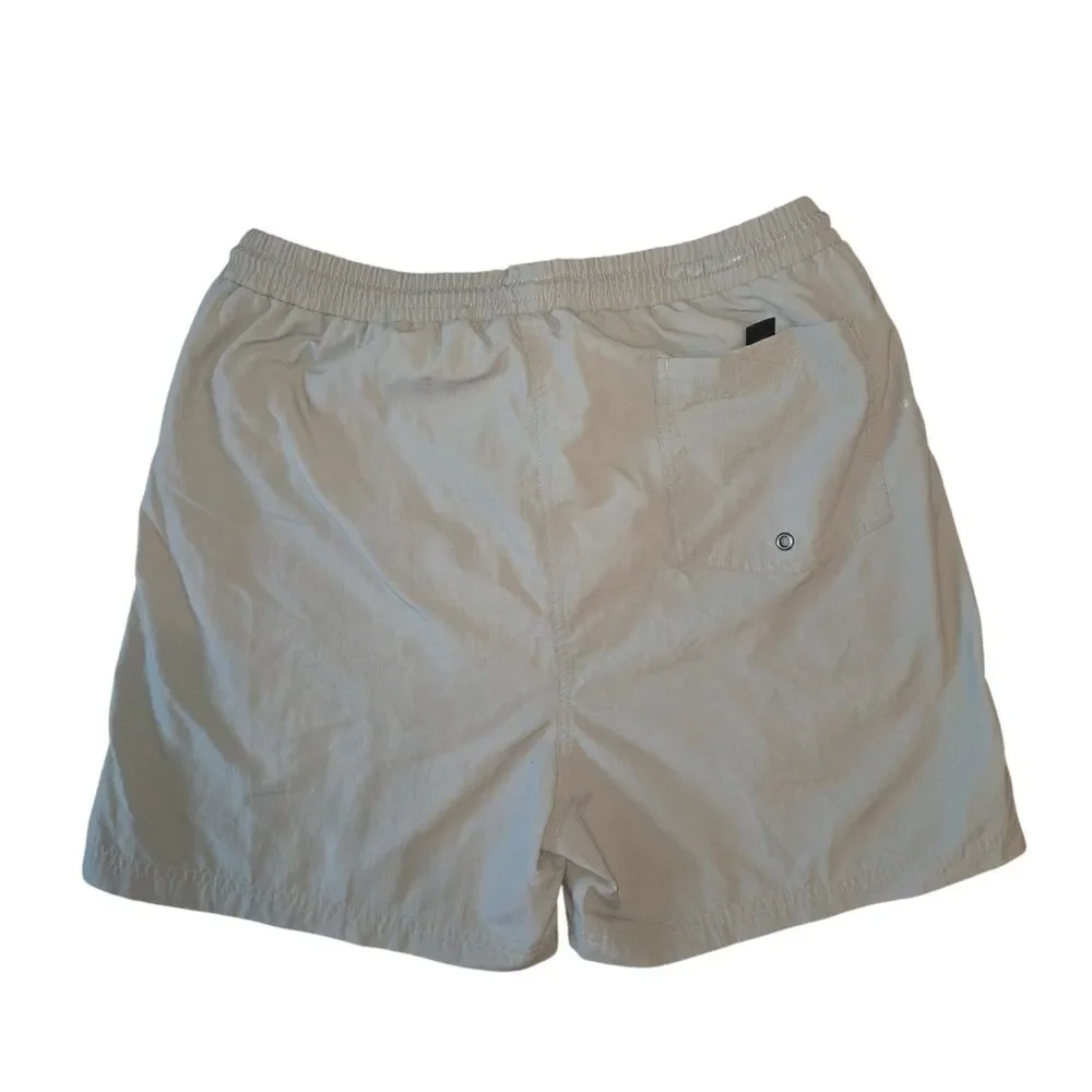 Helly Hansen Men’s Nylon Mesh-Lined Board / Swim Shorts Tan Beige Small EUC